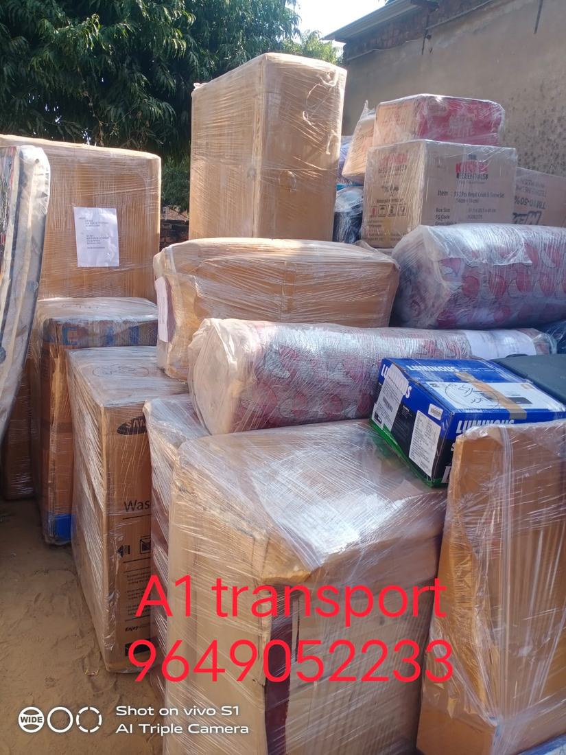Household consignment packed and wrapped for long-distance transport